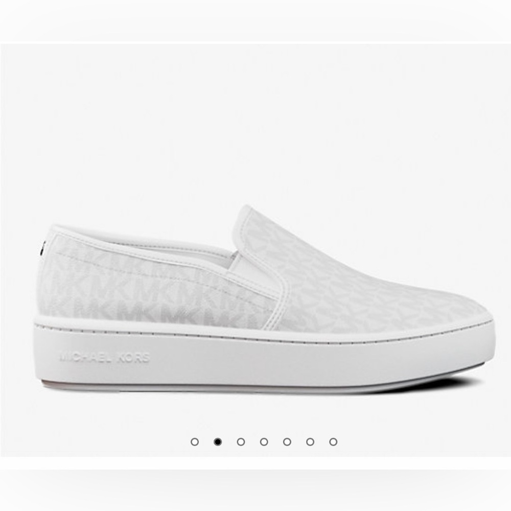 Michael Kors Womens White Slip-On Shoes
